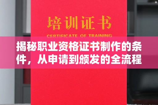 宁强揭秘职业资格证书制作的条件，从申请到颁发的全流程解析